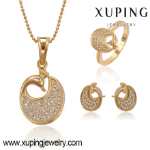 63773 Xuping мода новый дизайн золото покрыло женщин, комплект с циркон